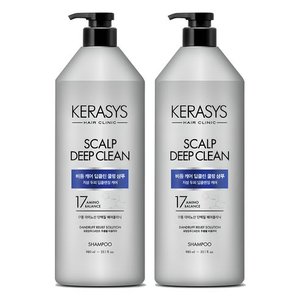 케라시스 두피 비듬케어 딥클린 쿨링 단백질 샴푸, 980ml, 2개 (9,250원) (와우무료)