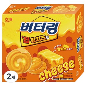 해태제과 버터링 딥황치즈, 2개, 155g (9,360원) (와우무료)