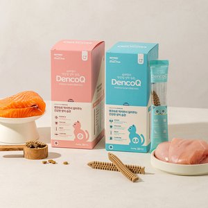고양이간식 덴탈 양치껌 닭고기 + 연어 8g 40개 (19,000원/무료)