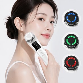 ERANSTAR 갈바닉 얼굴마사지기 가정용 뷰티디바이스 LED EMS진동클렌저 마사지기 피부 토탈케어, 화이트, ERM80B (27,900원)