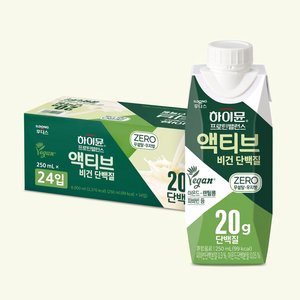 일동후디스 하이뮨 프로틴 밸런스 액티브 비건 단백질 제로, 250ml, 24팩 (20,610/무료)