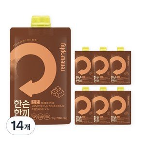 한손한끼 단백질 쉐이크 파우치 프로틴 식사대용, 14개, 60g (42,900원)
