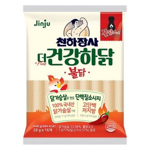 건강하닭 천하장사 더 불닭 소시지, 448g, 2개 (7,160원)
