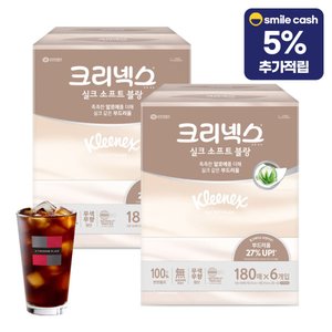 크리넥스 실크소프트 블랑 180매 6입 2팩(+투썸아아 증정) (21,280원) (무료)