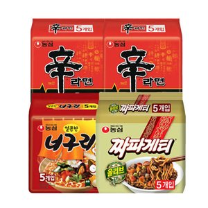 신라면 10입 + 너구리 5입 + 짜파게티 5입 (16,170원/무료)