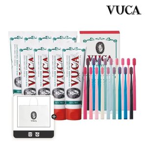 뷰카 구취케어 치약 아쿠아민트향 110g 8개입+오브제 칫솔 18개입+쇼핑백 1개