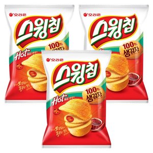 오리온 스윙칩 볶음고추장맛, 110g, 3개 (4,800원) (무료)
