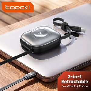 투키 2-in-1 자석식 접이식 충전 케이블, 100W USB-C 애플워치,갤럭시워치 호환 (10원 / 0)