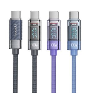 Toocki 툭키 ZXian 디지털 디스플레이 고속충전 케이블 C to C 60W 1m 6개 (15,900원/무료)