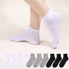 두발로 여성용 커버 무지 중목 밴딩 양말 10켤레 (6,900원)