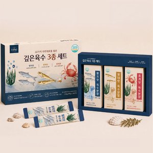 깊은 육수 3종 선물세트 3g, 30포 1세트 (6,650원/무료)