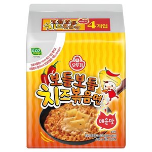 오뚜기 보들보들 치즈볶음면 매운맛 130g, 4개, (1팩) (3,180원) (와우무료)