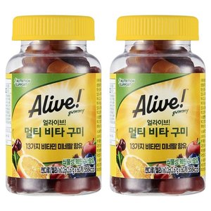 얼라이브 멀티 비타 구미, 60정, 2개 (33,890원) (무료)