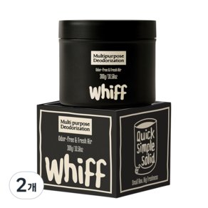 위프 [공식몰] 위프 탈취제 WHIFF 화장실 담배 새집증후군 홀애비 교실 초강력 냄새 제거 부아누아 블랙, 300g, 2개 (29,660원)