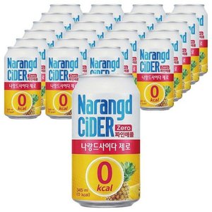 나랑드사이다 제로 파인애플 캔, 345ml, 24개 (9,860원)