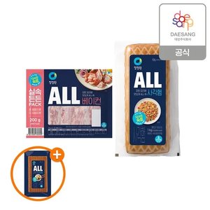 청정원 ALL 시리즈 사각햄 1kg+베이컨 200g+증정 김밥햄 240g (12,900원) (무료)