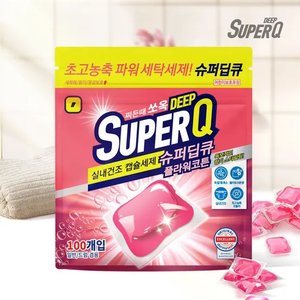 슈퍼딥큐 세탁캡슐세제 플라워코튼 100개입 (7,900원/무료)