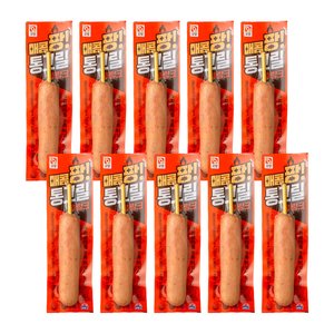 국내산 돈육 87% 통그릴후랑크 핫바 소세지 매콤팡 70g 10개 (6,900원) (네멤무료)