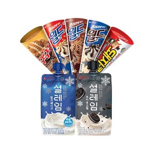 롯데 월드콘 설레임 구구콘 돼지콘 12개+12개 골라담기 (21,595원/무료)