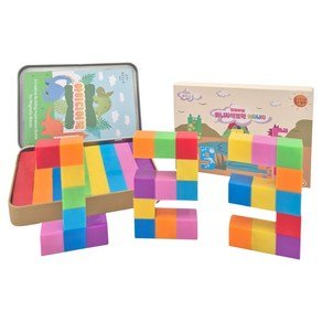 벨베이비 휴대용 틴케이스 미니 자석블럭 2cm 39p, 숫자나라(레인보우), 1개 (19,800원)