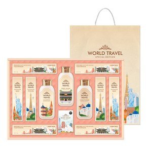 LG생활건강 월드트레블에디션 헤어바디케어 선물세트 + 쇼핑백, 1세트 (15,700원)