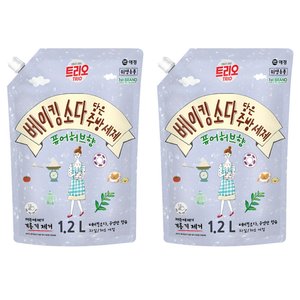 트리오 베이킹소다 담은 퓨어허브향 주방세제, 1.2L, 2개 (4,780원)
