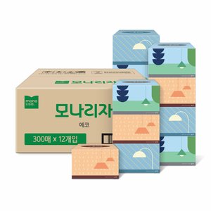 모나리자 에코 미용티슈, 300매, 12입, 1박스 (10,990/무료)