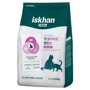 이즈칸 캣 올라이프 밸런스, 3.6kg, 1개, 헤어볼+장건강 (26,140원)