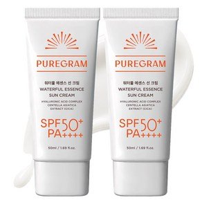 퓨어그램 1등 수분 선크림 50ml+50ml 퓨어그램 SPF50+ PA++++, 2개, 50ml (11,900원)