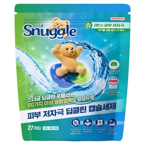 스너글 딥클린 캡슐 세탁세제 허거블 코튼 클린 앤 케어, 27개입, 1개 (8,740원)