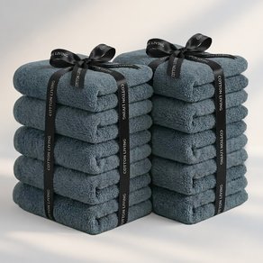 코튼리빙 40수 코마사 호텔 수건 200g, 블루그레이, 10개 (32,900원)