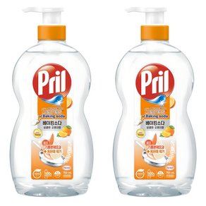 프릴 시크릿오브 베이킹소다 주방세제 상큼한 오렌지향, 700ml, 2개 (7,240원)