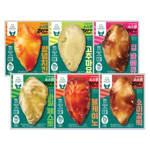피그인더가든 제로 소스 닭가슴살 100g 6종 20팩 (25,017원) (무료)