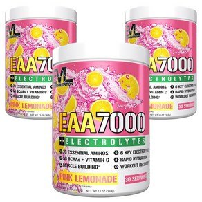 EVLUTIONNUTRITION EAA7000 + 전해질 핑크 레모네이드, 3개, 369g (51,130원)
