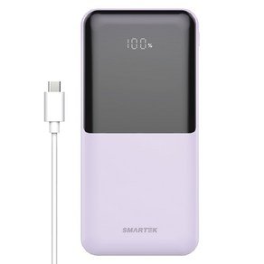 스마텍 PD 고속 LED 보조 배터리 20000mAh, 퍼플, STPB-QB2 (11,900원)