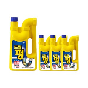 피죤 배수구 세정제 드릴펑 1L, 3개 + 드릴펑 2L, 1개 (티멤7,540원) (무료)