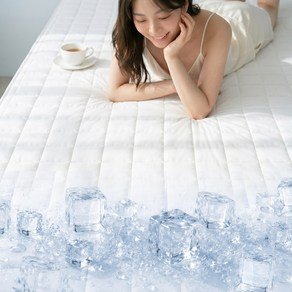 아추추 수퍼쿨 프리미엄 냉감 아이스 여름 침대 쿨 패드 시원한 매트, 피치스킨 화이트, 쿨매트 (41,890원)