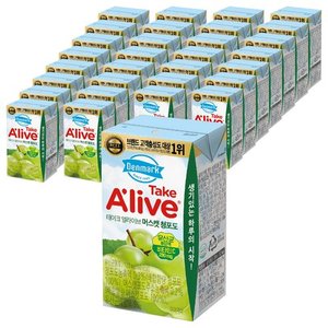 덴마크 테이크 얼라이브 머스캣 청포도 주스, 120ml, 48개 (11,120원)