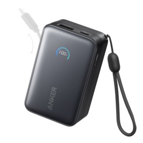 앤커 나노 파워뱅크 10000mAh 45W 보조배터리 고속충전 기내반입 C타입 케이블 일체형 아이폰 노트북 갤럭시, 블랙, A1638 (54,900원)