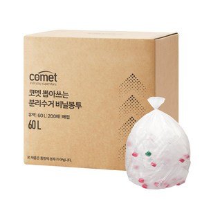 코멧 뽑아쓰는 분리수거 배접 비닐봉투, 200개, 60L (9,290원)