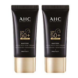 AHC 마스터즈 아쿠아 리치 선크림 SPF50+ PA++++, 30ml, 2개 (9,400원) (와우무료)