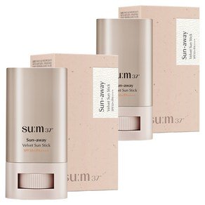 su:m37° 선어웨이 벨벳 선스틱 SPF50+ PA++++, 18g, 2개 (38,000원)