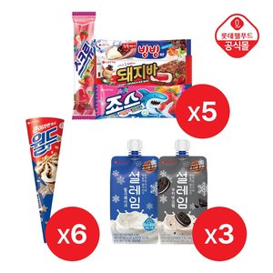 롯데 월드콘6 + 설레임6 + 바 아이스크림 20 네멤 (17,900원) (무료)