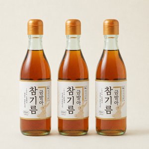 순수본가 통참깨 100% 참기름 350ml x 3개 (10,900원/무배)