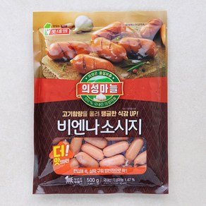 롯데웰푸드 롯데햄 의성마늘 비엔나 소시지, 500g, 1개 (6,850원)