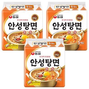 농심 안성탕면 125g, 15개, (8,980원/무료)