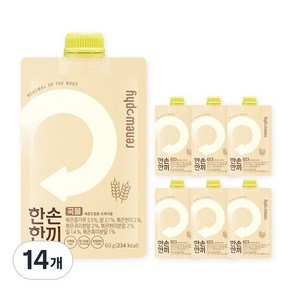 리뉴파이 한손한끼 단백질 쉐이크 파우치 프로틴 식사대용, 60g, 14개 (42,900원)