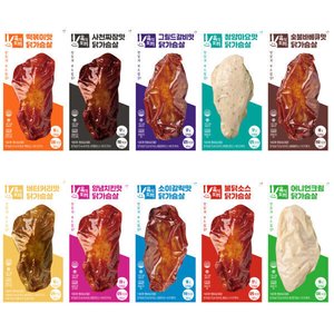 육식토끼 소스 닭가슴살 100g 통살 베스트맛 10종 선택 30팩 (15팩+15팩) (36,890원) (무료)