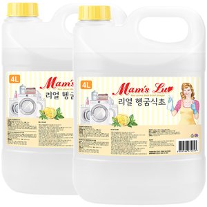 맘스럽 리얼 헹굼식초, 4L, 2개 (4,130원 / 무배)