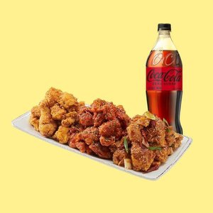 (노랑통닭) (순살/뼈)노랑3종+콜라제로1.25L (21,800원) (무료)